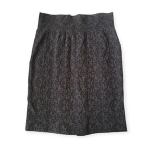 90s Vintage Stretch Damask Skirt Whimsigoth Dark Academia Grunge